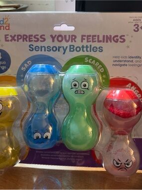 Express Your Feelings Sensory Bottle - Scared Green